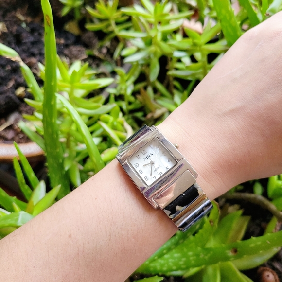 Classic Nina Mother of Pearl Tortoise Shell Cuff Watch - Picture 11 of 12